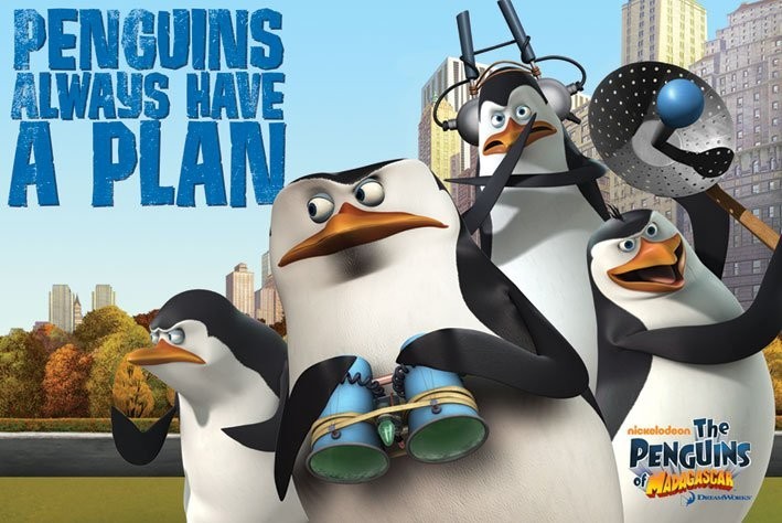 Penguins of Madagascar landscape poster