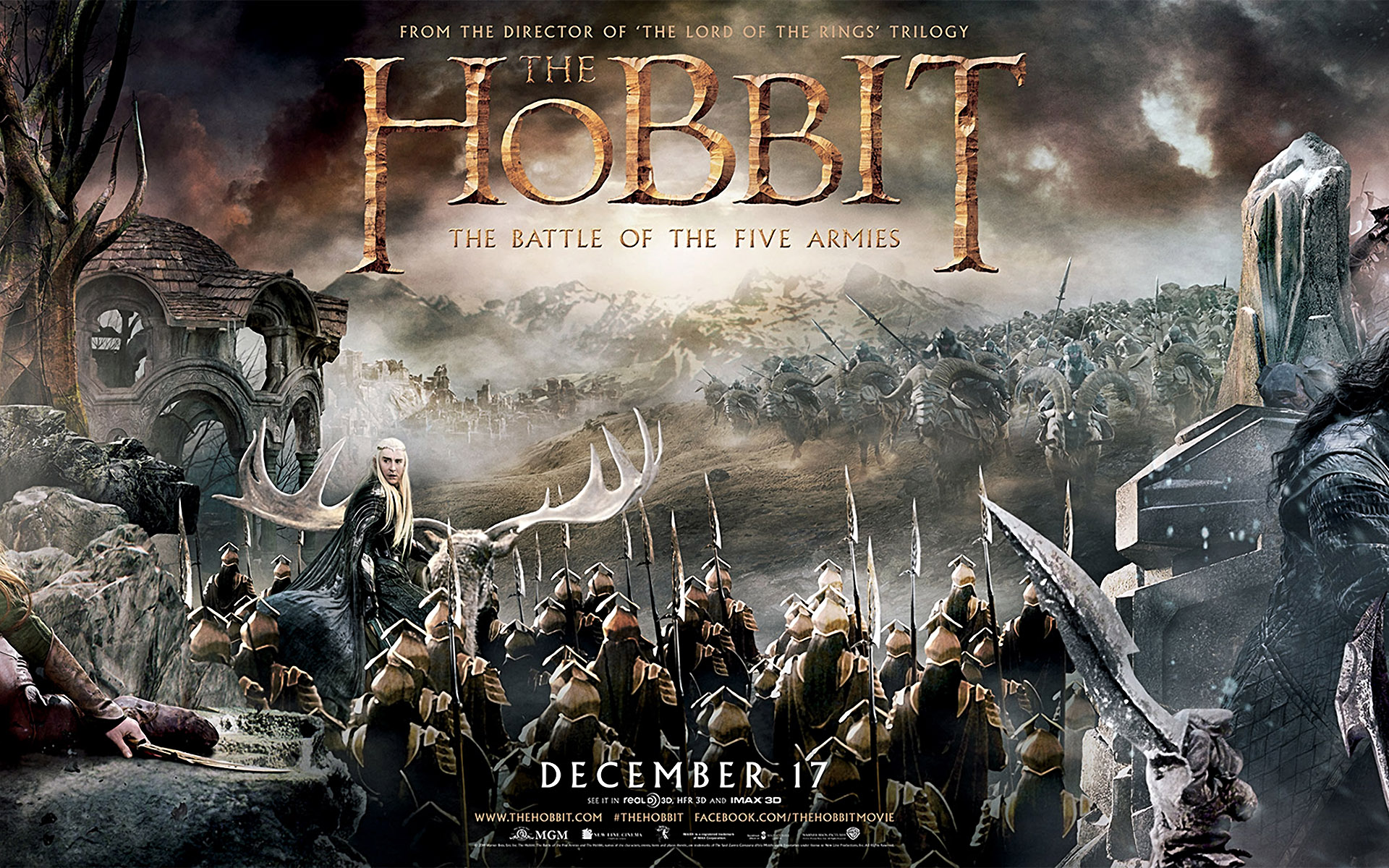 The Hobbit: The Battle of the Five Armies landscape poster