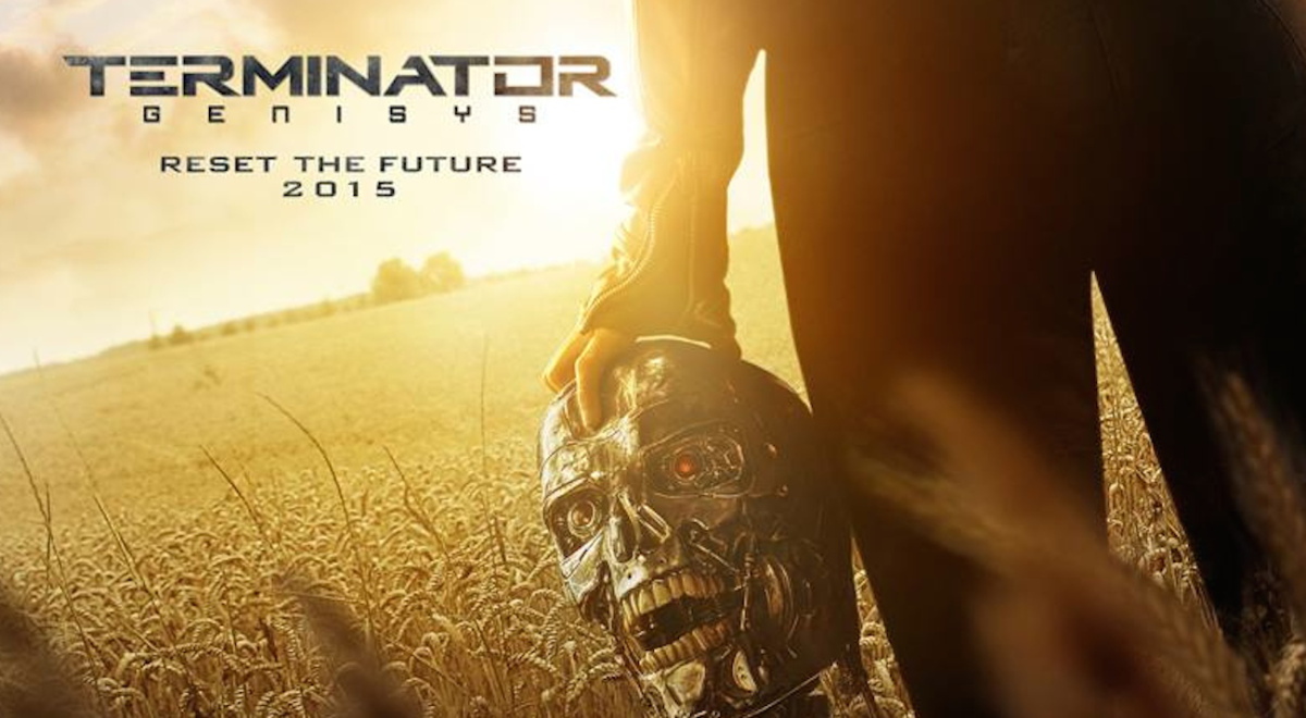 Terminator genisys in 3D landscape poster