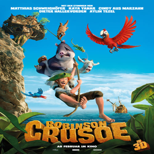 Robinson Crusoe In 3D landscape poster