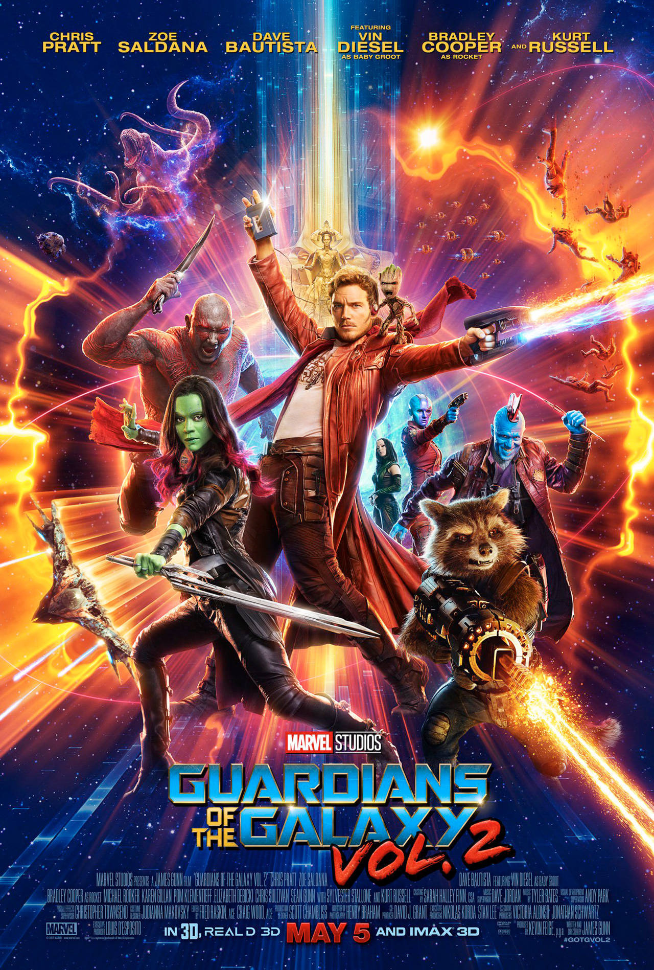 3D: Guardians of the Galaxy Vol. 2 landscape poster